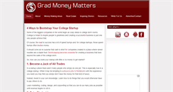 Desktop Screenshot of gradmoneymatters.com